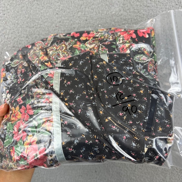 Vintage 70s Floral Paisley Print Lace Up Midi Dress Multi Puff Sleeve 10 - Picture 11 of 11